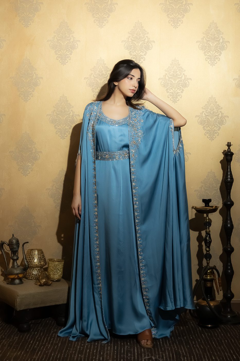 Sapphire Silk Jalabiya